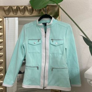 BOSTON PROPER | Chic Zippered Sport Terry Jacket